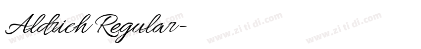 Aldrich Regular字体转换 Aldrich Regular字体转换